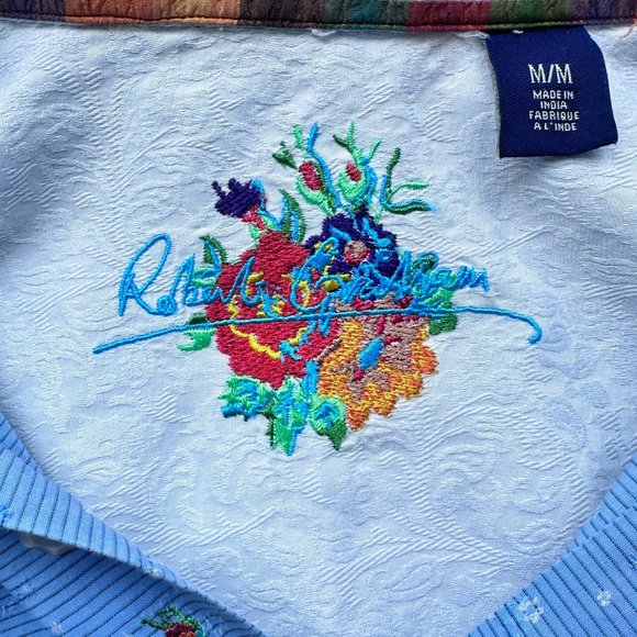 ROBERT GRAHAM made in India Blue 100% cotton Mens Shirt - Medium - Picture 8 of 11
